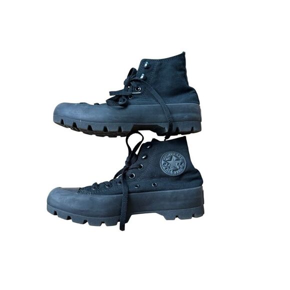 Converse All Star Womens All Black Chuck Taylor High Top Lugged Sneakers Size 7 - Picture 9 of 15